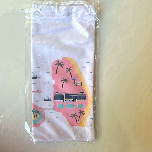 The Boca Raton Soft Cloth Eyeglass/Sunglass Drawstring Pouch 7 1/4” x 3 1/4” - Picture 3 of 4